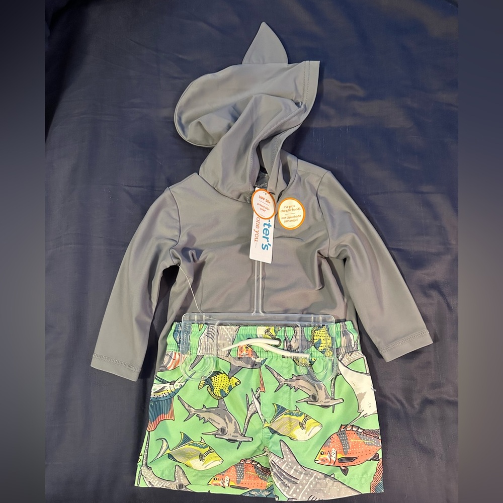 Baby boy swimming shorts and shirt